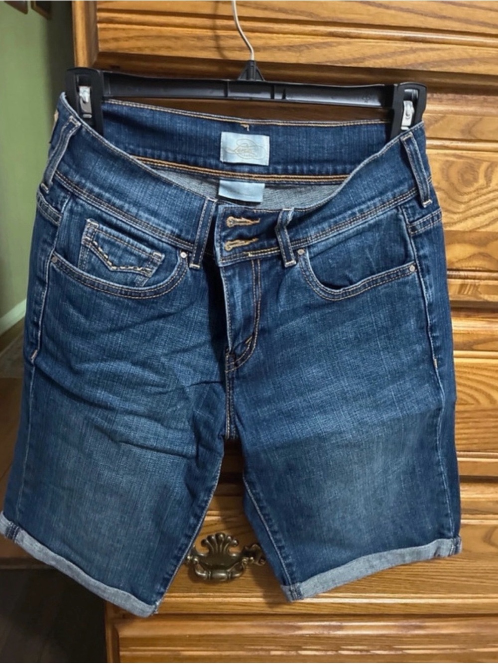 Levi's Women's Indigo Rolled-Cuff Denim Shorts